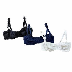 Aerie Show Off Vintage Lace Unlined Balconette Bra Lot of 3 Women’s 32C